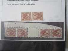 postzegels nederland no 61b en 61c postfris 500,-e met certificaat