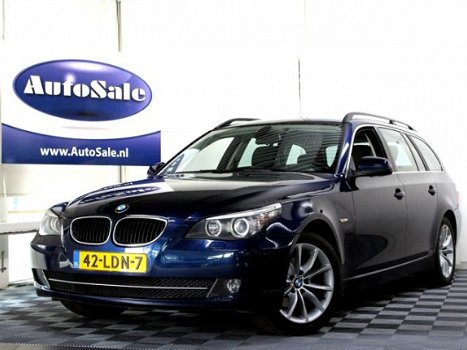 BMW 5-serie Touring - 520i AUT incl NAP 2eEIGNR LEDER NAVI BLUETH PDC TREKHAAK '10 - 1