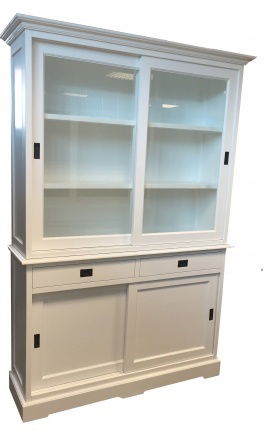 Opruiming Buffetkast Lopik white wash 150cm breed schuifdeuren - nr. 1