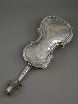 Zilveren zakhorloge in zilveren viool - 5