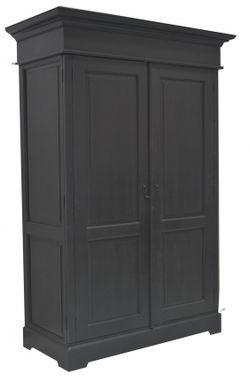 Grijze landelijke kabinet kast dichte deuren 130cm breed