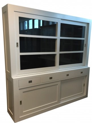 Winkelkast Hasselt wit grijs 220cm gratis bezorgd strak design - nr. 1