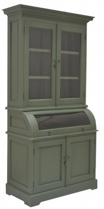 Buffetkast Bastiaan engels groen 100 x 50/35 x 210cm bolle kleppen