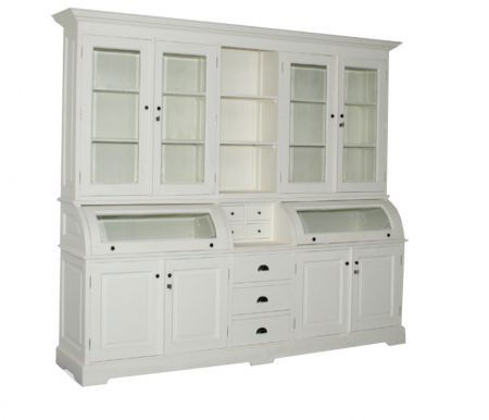 Kast met bolle kleppen white wash 200cm breed gratis bezorgd - nr. 1