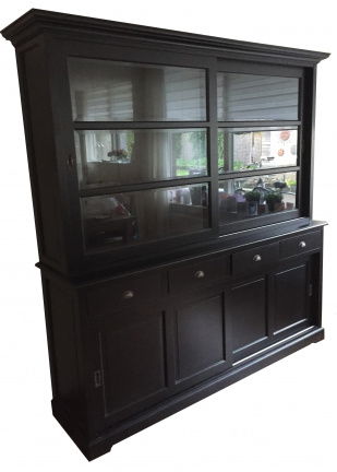 Buffetkast Uden zwart - zwart 200 x 50/40 x 210cm - nr. 1