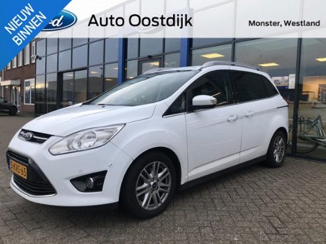 Ford Grand C-Max - 1.0 Titanium Ecoboost 125PK Navi Trekhaak Camera Parkeersensoren *Dealer Onderhou - 1