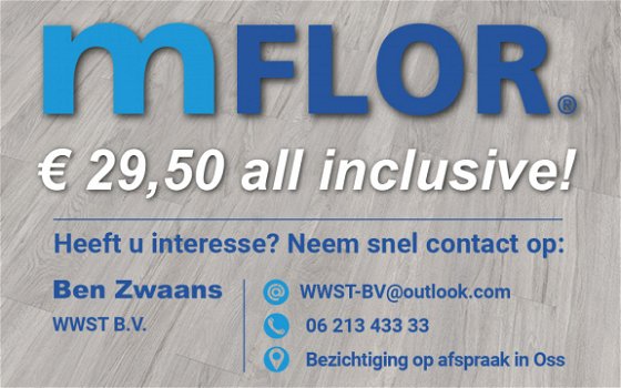 mFlor PVC vloer slechts € 29,50 per m2 inclusief leggen! - 1