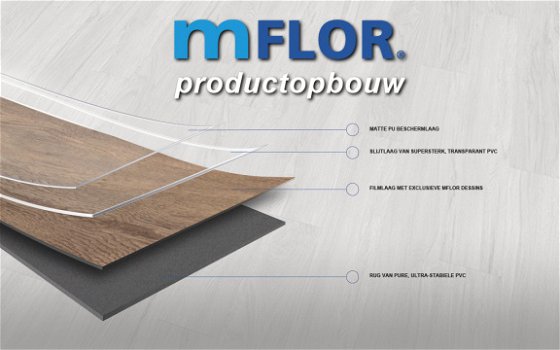 mFlor PVC vloer slechts € 29,50 per m2 inclusief leggen! - 3