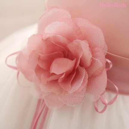 roze bruidsjurkje doopjurkje feestjurkje jurkje Veerle - Afbeelding 4