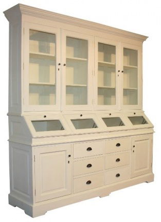 White wash buffetkast met schuine kleppen in 7 maten vanaf - nr. 1