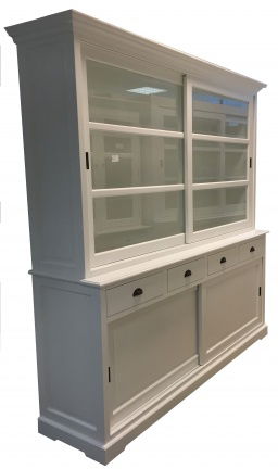 White wash buffetkast met schuifdeuren 200cm breed - nr. 1