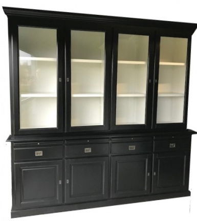 Buffetkast Landgraaf zwart - wit 230 x 50/40 x 220 soft close - nr. 1
