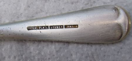 Verzilverde lepel met inscriptie W.T.C. circa 1930. - Afbeelding 3