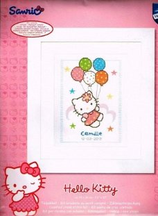 Vervaco Pakket Hello Kitty Geboortetegel Camille Opruiming