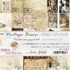 Craft O Clock, Vintage Bisou - A set of project life cards