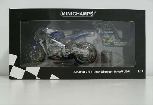 1:12 Minichamps Honda RC211V Moto GP 2004 Sete Gibernau #15 - 0