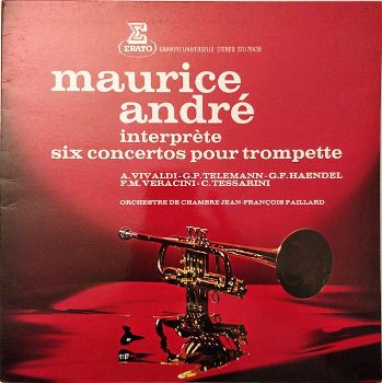 LP - Maurice André - Six concertos pour trompette - 0