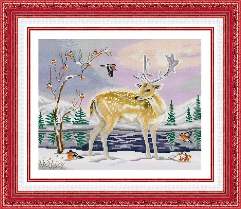 # Compleet borduurpakket; Winter friends # - nr. 1