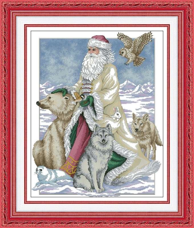 # Compleet borduurpakket; Polar Santa # - nr. 1