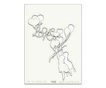 Template Clarity Stamps Girl Love Balloon