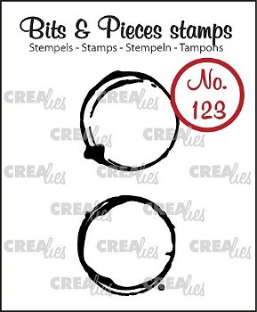 Stempel Crealies Bits and Pieces koffievlek middel No.123 - 0