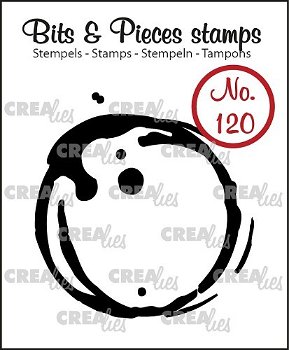 Stempel Crealies Bits and Pieces Koffievlek groot No. 120 - 0