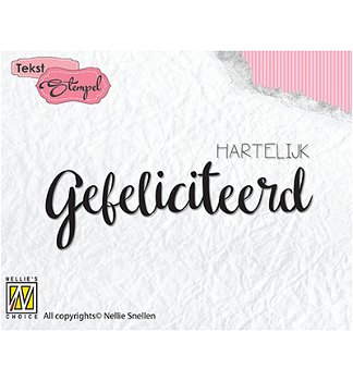 Stempel Nellie Snellen Hartelijk Gefeliciteerd - 0