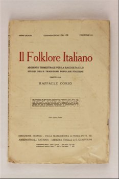 Il Folklore Italiano - Archivio trimestrale per la raccolta e lo studio delle tradizioni popolari - 3