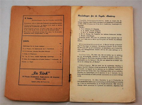 Zeldzaam - It Beaken Meidielingen fen de fryske akademy Jiergong 1 Nr 1- DECIMBER 1938 - 0