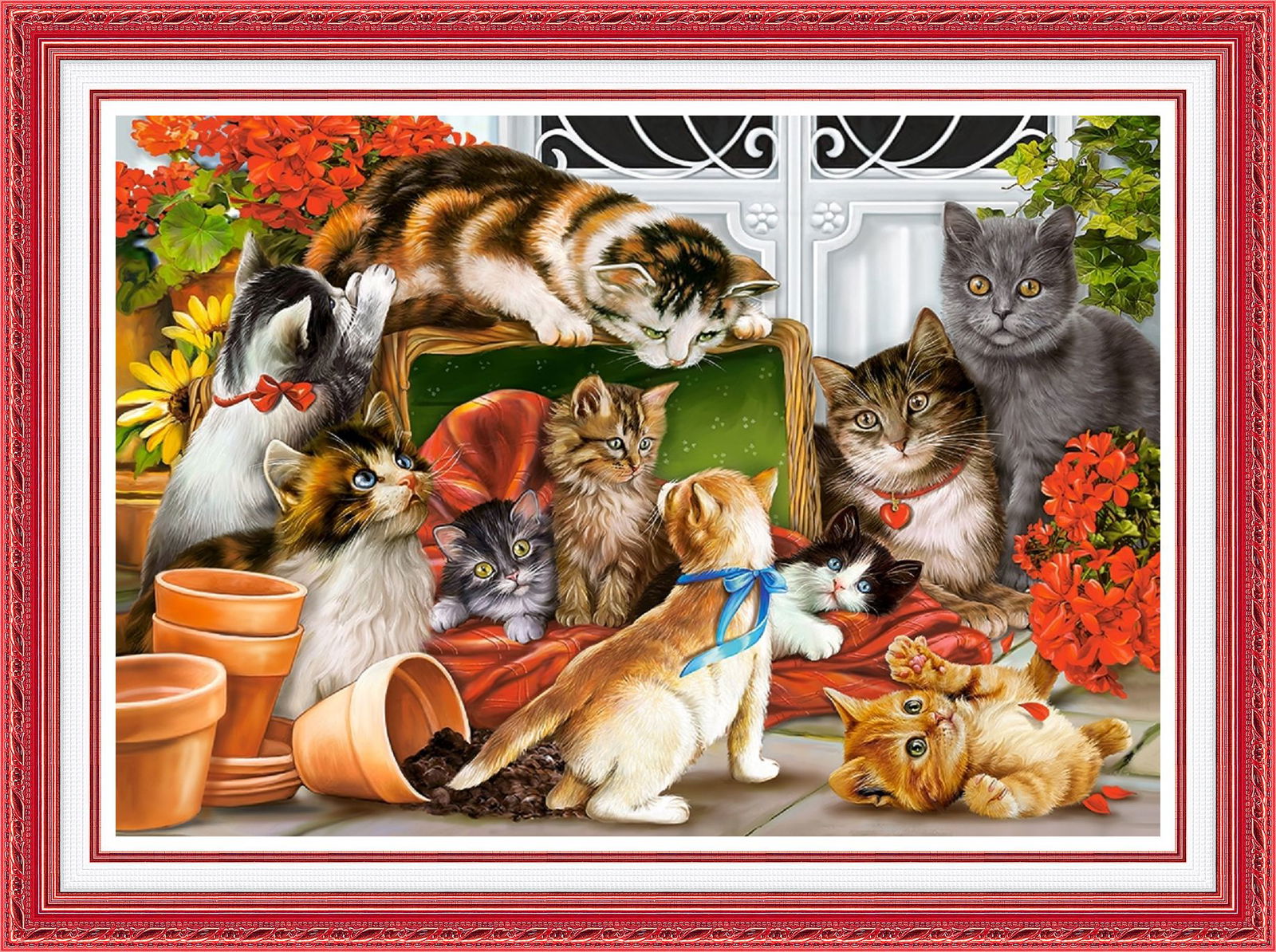 # Borduurpatroon; Naugthy kittens # - nr. 1