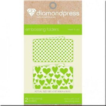 Embossingfolder Diamond Press Heart and Dot - 0