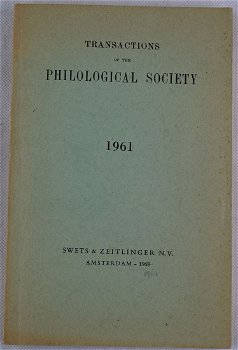 Transactions of the Philological Society 1961 - 0