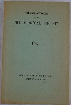 Transactions of the Philological Society  1961