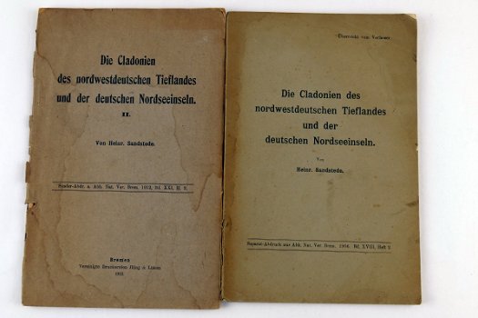 2 x Die Cladonien des nordwestdeutschen Tieflandes und der deutschen Nordseeinseln 1906 + 1912 - 3