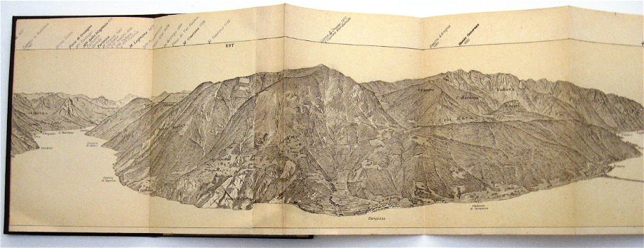 Panorama del Salvatore 1890 Leporello Meer van Lugano - 2