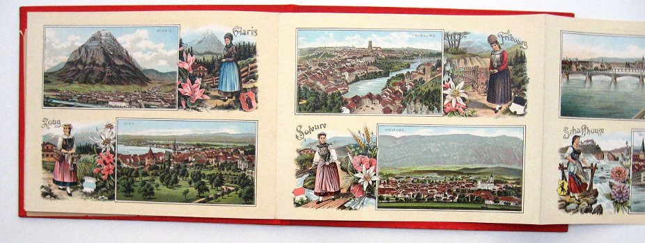 Vues et Costumes Suisses [c1880] Leporello Zwitserland Mode - 6