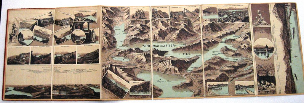 Righi et du Lac des IV Cantons [c1890] Leporello Zwitserland - 3