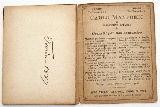 Ricordo di Torino [c1889] Turijn Leporello Carlo Manfredi - 0