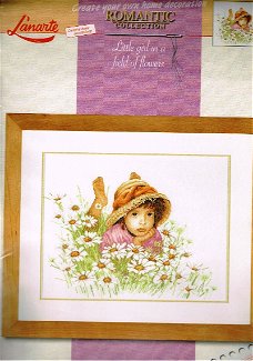 LANARTE GROOT BORDUURPAKKET, GIRL IN A FIELD FLOWERS 34919 op=op