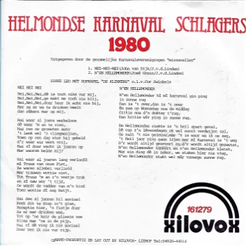 Single Helmondse Karnaval schlagers 1980 - 1