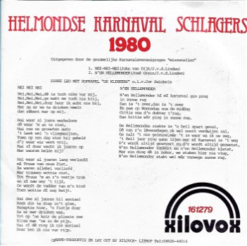 Single Helmondse Karnaval schlagers 1980 - 2