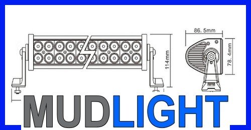 MUDLIGHT CREE 120 watt combobeam led lightbar / schijnwerper. - 2