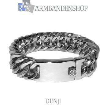 Div. rvs heren armband, dames armband, buddha to buddha style, brede armband - 2