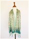 Lichtgroene batik zijden sjaal uit Bali - 2 - Thumbnail