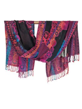 Handgeweven wollen sjaal uit India - 0