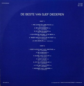 LP - De beste van SJEF DIEDEREN - Volksmuziek Limburg - 1