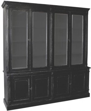 Zwarte buffetkast grijze binnenkant 220 x 228cm - nr. 1