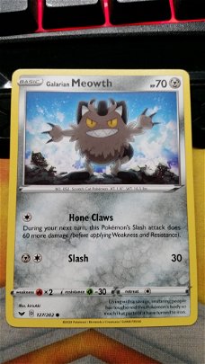 Galarian Meowth  127/202  Common   Sword & Shield