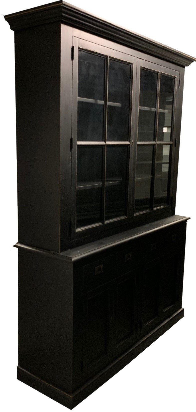 Buffetkast Roden zwart handpainted 165 x 50/40 x 220cm - nr. 1