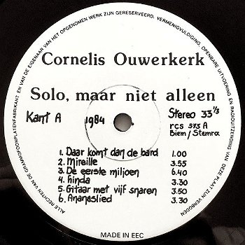 LP - Cornelis Ouwerkerk - SOLO maar niet alleen - 2